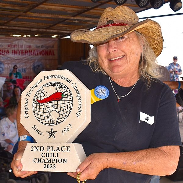 Betty McCrory, 2nd Place, Saturday Chili Competition